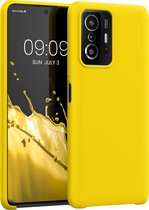 kwmobile telefoonhoesje voor Xiaomi 11T / 11T Pro - Hoesje met siliconen coating - Smartphone case in stralend geel