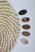 Haarspeldjes 'Yara' - verschillende maten en kleuren - stof/imitatieleer - standaardsetje 3 — 3 cm