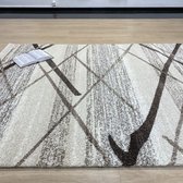 Crème Tapijt Dik Laagpolig Vloerkleed Koho Zen Premium Feeling - 80x150cm- Modern - Woonkamer - Salon - Slaapkamer - Eetkamer