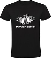 Poar neem'n Heren t-shirt | bier | alcohol | mancave | grappig | cadeau | Zwart