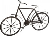 Decoratie - fiets - metaal - zwart - 27 x 39 cm