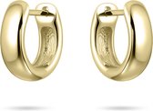 Gisser Jewels - Oorringen KCQ4/12Y - geelgoud verguld zilver - gepolijst - 4 x 12 mm
