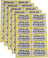 Etiketten Stickers Opslag/Storage Geel Kader - 60 Etiketten - Labels - 100 × 47mm - Zonder lijmresten - Geschikt voor school/kantoor/verhuizen