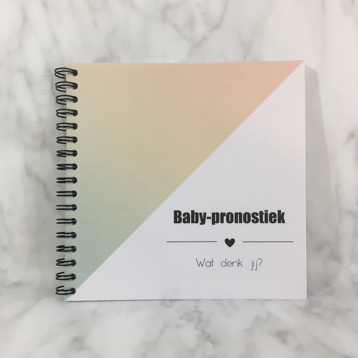 Baby-pronostiek boekje - regenboog - gender reveal - jongen of meisje - zwangerschap - babyshower