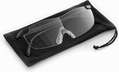 Khoya  Loepbril - Ergonomisch en stevig ontwerp - Inclusief stoffen opbergzak - Vergroot tot 160% - Zoom bril - Vergrotende bril