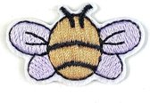 Bij Bijen Strijk Embleem Patch Lila 3.8 cm / 2.4 cm / Lia Bruin