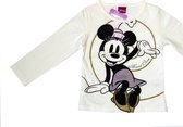 Disney Classics - Minnie Mouse - Meisjes - Longsleeve / t-shirt met lange mouwen - Wit - Maat 128