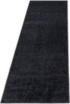 Laag polig tapijt in de kleur antraciet/zwart