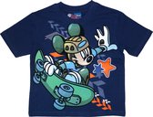 Disney Mickey Mouse Jongens T-shirt Blauw - Skateboarden - Maat 128