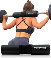 Potentix Barbell Pad voor Fitness Ondersteuning - Nekbeschermer voor Halterstang - Barpad - Squat Pad - Nekkussen - Squat / Hip Thrust - Zwart
