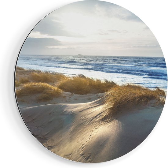 Cercle Mural Artaza Dibond - Dunes Et Mer - Ø 50 cm - Klein - Cercle Mural - Tableau Rond - Pour Intérieur et Extérieur