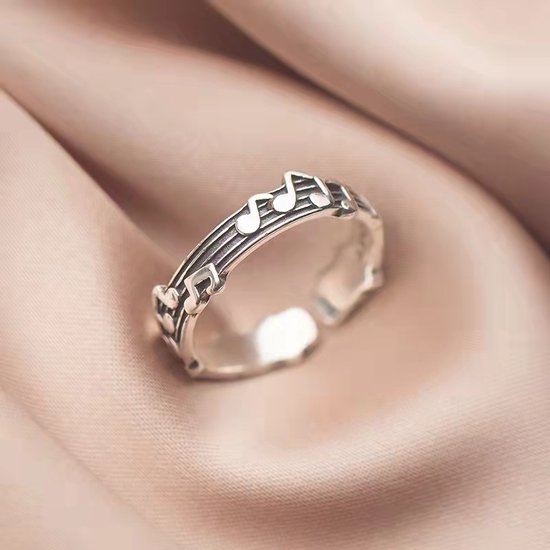 Gading® dames Ring met muzieknoten - one size ring | bol.com
