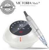 Victoria Nails Pro® 2021 Wit Master Electrische Nagelfrees - 30000RPM - Touchpad - Inclusief 4 Bitjes - Pedicureset Electrisch Voeten/Handen - Professioneel
