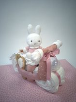 Marsha's Gifts Luiertaart Kraamcadeau motor roze meisje