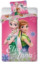 KD® - Disney Frozen Baby Dekbedovertrek Elsa and Anna - 100 x 135 cm - Katoen