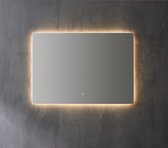 Aluminium spiegel decor met LED verlichting en spiegelverwarming - 80x70x3