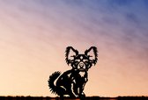 Metalendier - Tuinbeeld - Chihuahua - Zwart gecoat - 26 x25 - NL Fabrikaat