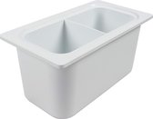 San Jamar CI7002WH Chill-It 1/3 verdeelde voedselpan, 135 oz capaciteit, wit