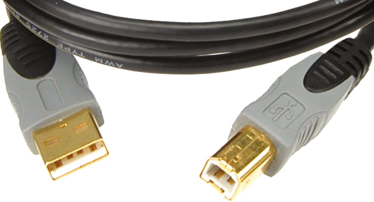 Klotz USB-AB1 A male - B male 2.0 USB-kabel 1.5 meter