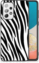 Smartphone Hoesje Geschikt voor Samsung Galaxy A73 Trendy Telefoonhoesjes met Zwarte rand Zebra