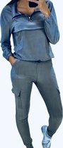 Dames huispak/vrijetijdspak S/M 36-38 blauw