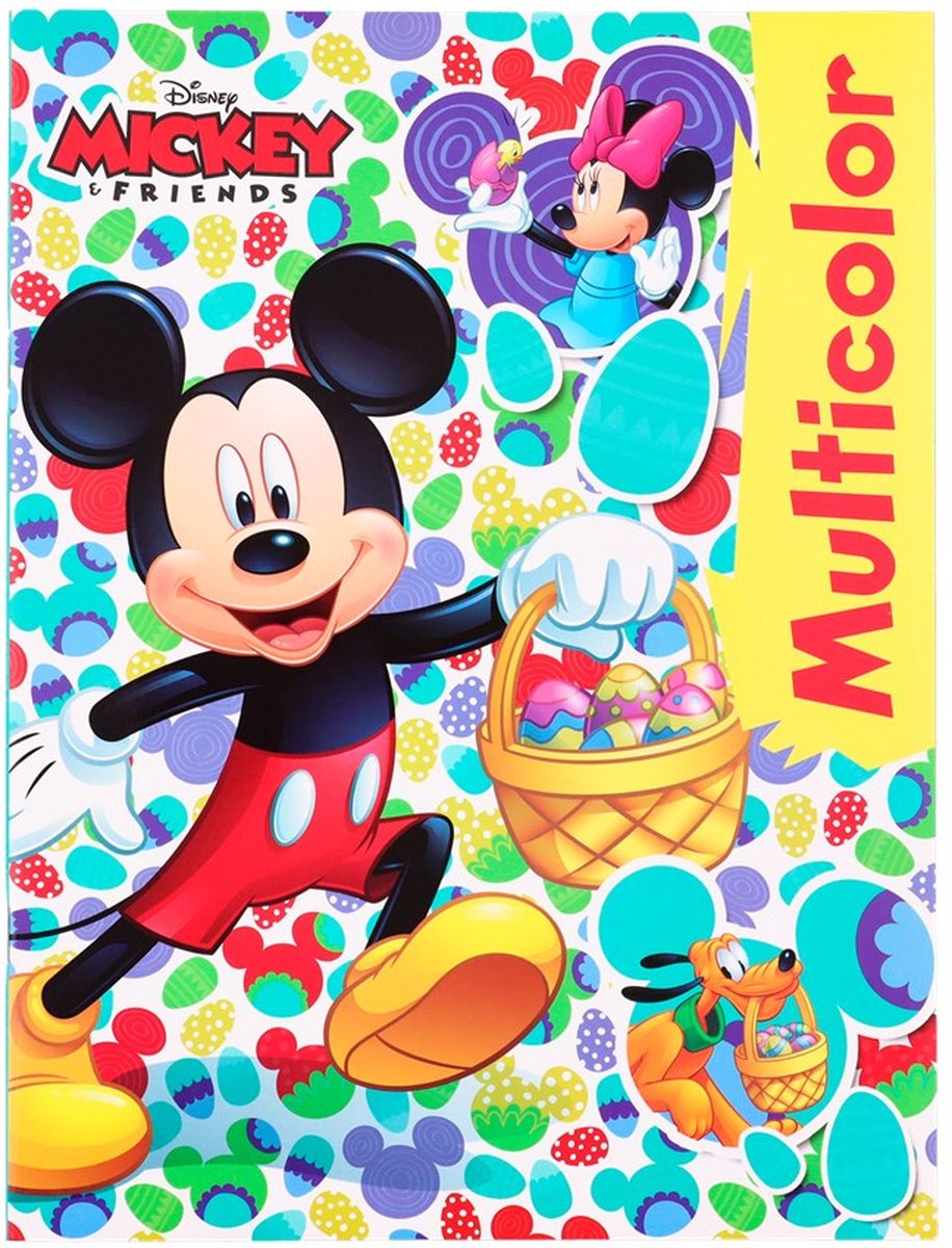kleurboek mickey mouse met voorbeeld kleuren / paaseditie / leuk voor de paasdagen