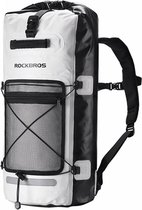 Rockbros 28L Regenbestendige Rugzak - Grote Rugzak - Opvouwbare Outdoor Opbergtas - Sporttas - Kampeertas - Waterdichte Wandelrugzak - Wit