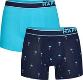 Happy Shorts 2-Pack Boxershorts Heren Palm Print - Maat M