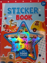 W&O products - Sticker book A4 - Voertuigen +1000 stickers (rood)