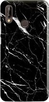 Backcover Marmerlook Hoesje Huawei P20 Lite Zwart - 2x Gratis Screen Protector - Telefoonhoesje - Smartphonehoesje