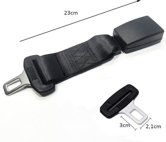 Rallonge rigide pour ceinture de sécurité de 12,7 cm, largeur de languette  en métal de 2,2 cm (type A), certification de sécurité E-Mark – Boucle et