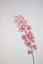 Kunstbloem - Delphinium - ridderspoor - topkwaliteit decoratie - 2 stuks - zijden bloem - roze - 110 cm hoog