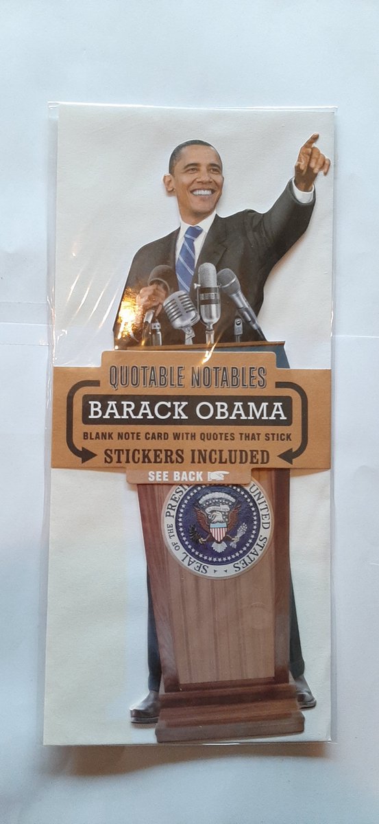 the unemployed philosophers guild barack obama quotable notes bedankt wenskaart - verjaardagskaart- ansichtkaart – felicitatiekaart met Envelop
