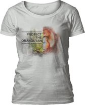 Ladies T-shirt Protect Orangutan Grey XXL