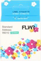 FLWR - Labels / Dymo 99010 / groen / Geschikt voor Dymo