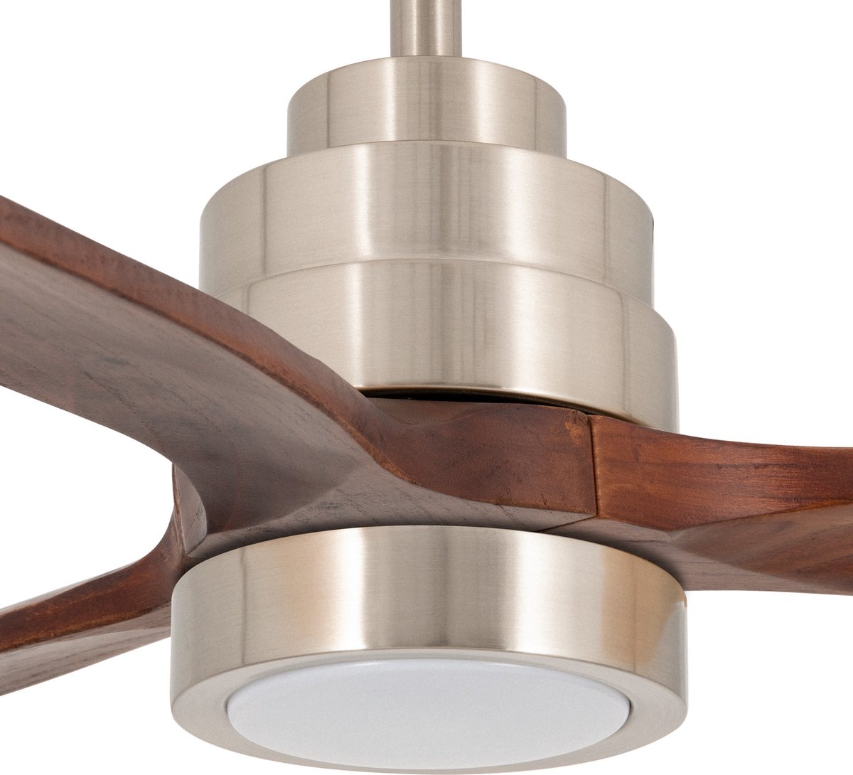 CREATE - Stille plafondventilator 100% hout 40W (Ø132 cm) - Met Verlichting LED - Met Wifi + Afstandsbediening - 6 snelheden - Programmeerbaar - WIND STYLANCE NATURAL WOOD – foto 2
