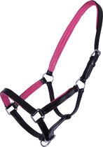 QHP Halster veulen leer Spirit  Maat 2 Zwart / Roze