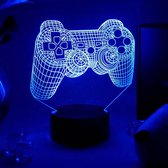Klarigo®️ Nachtlamp – 3D LED Lamp Illusie – 16 Kleuren – Bureaulamp- Playstation 5  – Playstation Lamp – Playstation Controller - FIFA 22 - Sfeerlamp – Nachtlampje Kinderen – Creat
