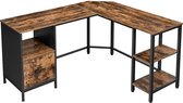 Bureau - Tafel - Computertafel - 137 x 150 x 75 - Bruin