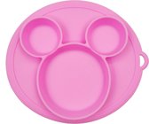 Baby placemat - Baby bord - Siliconen bord - Anti slip - Zuignap - Roze