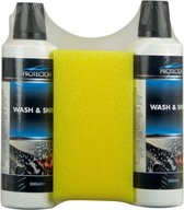 LuxuryLiving - Reinigingsset met spons - voor auto - Autoshampoo - 1 liter - 3-delig