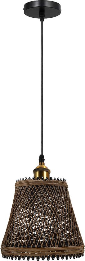 Grondig vals krom lampenkappen Rotan Rieten plafond Hangende Industriële Natuurlijke Moderne  Hanglamp | bol.com
