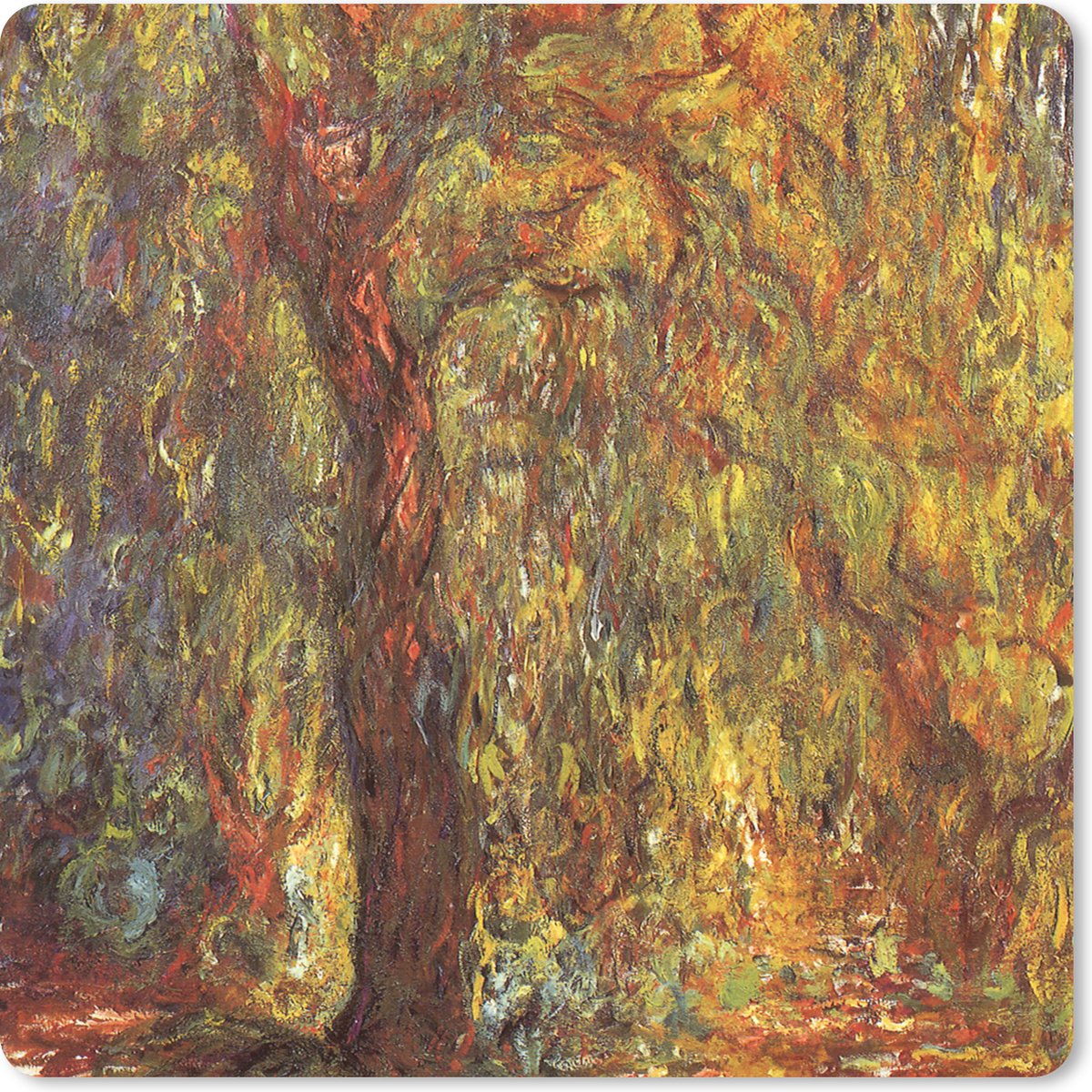 Muismat 30x30 cm - Mousepad Treurwilgen - Claude Monet - Muismatten