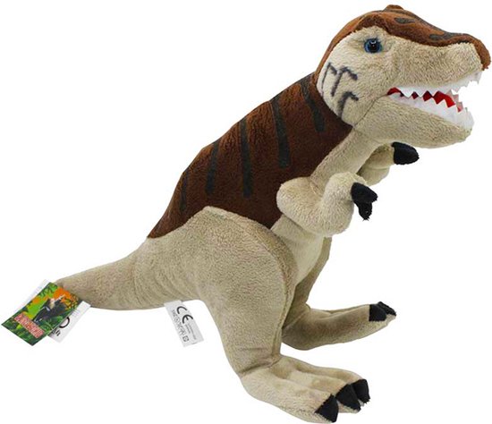 pluche knuffel, dinosaurus T-rex bruin 30 cm. Pluche Knuffel