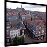 Fotolijst incl. Poster - Haarlem - Nederland - Lucht - 40x40 cm - Posterlijst