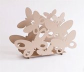 Arti Mestieri - lectuurbak met vlinders - ijzer - beige - italiaans design