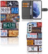 Wallet Book Case Geschikt voor Samsung Galaxy S22 GSM Hoesje Kentekenplaten