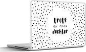 Laptop sticker - 11.6 inch - Dochter - Trots - Stippen - Trots op mijn Dochter - Spreuken - Quotes
