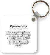 Sleutelhanger - Uitdeelcadeautjes - Quotes - Spreuken - 'Opa en oma' - Plastic