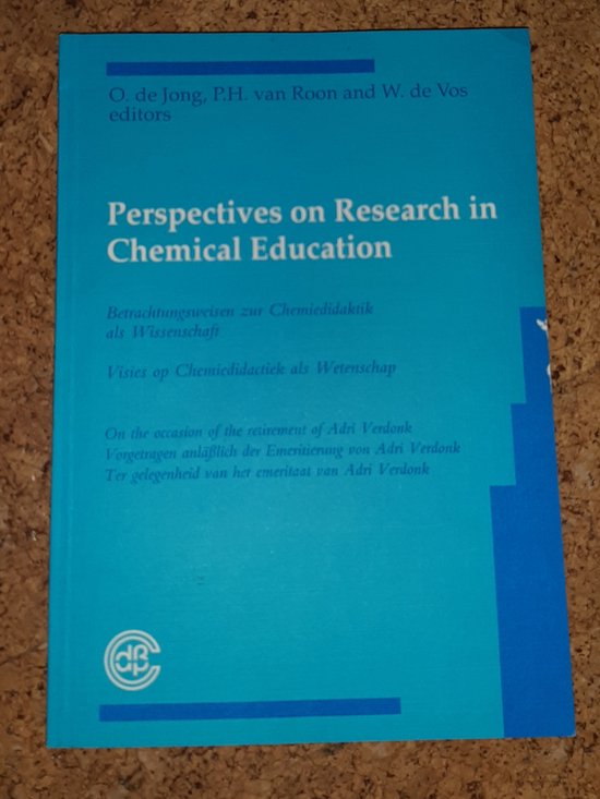 Perspectives on research in chemical education - cover
